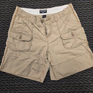 Polo Ralph Lauren Vintage Cargo Shorts Women 6 Beige Y2K Gorpcore Utility 90s